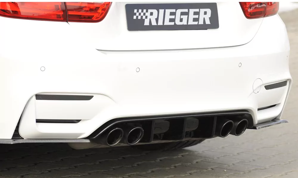 Rieger Heckeinsatz für BMW 4er F82 M4 (M3) | Coupé 01.14- für orig. Heckschürze