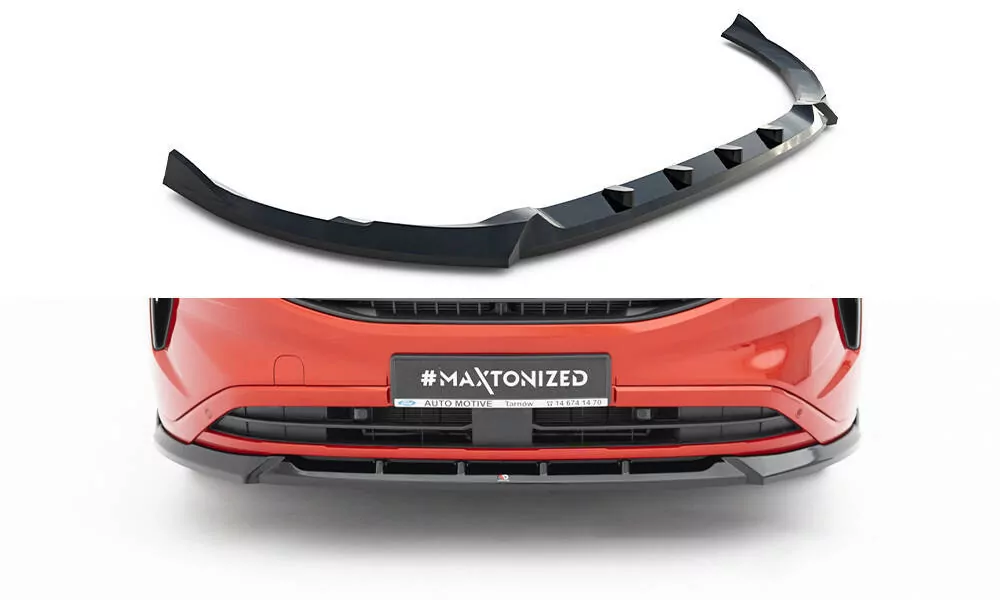 Front Ansatz Für  V.1 Ford Transit Custom / Tourneo Custom Mk2 Schwarz Hochglanz