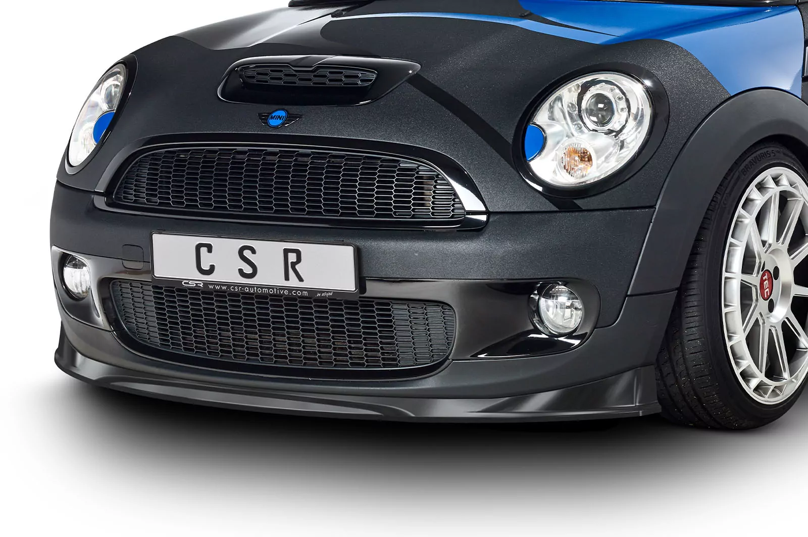 Cup-Spoilerlippe mit ABE für Mini Cooper S R56 CSL512 Schwarz Strukturiert