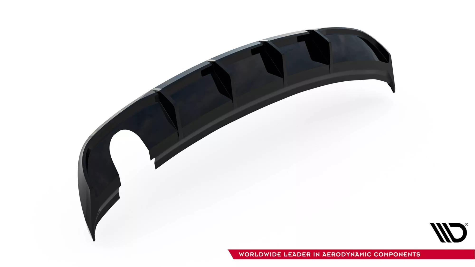 Diffusor Heck Ansatz Für Audi A3 Limousine 8V Facelift (Ausführung Mit Einseitigem Doppelauspuffendrohr)