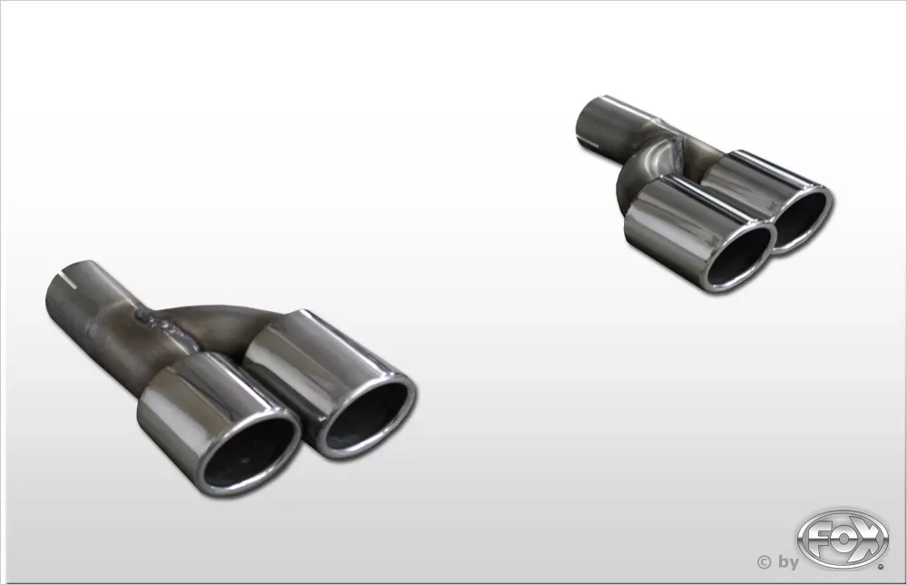 Audi A4 B7 - 2,0l TFSI  Endrohrpaar zum Aufstecken i57mm - 2x88x74 Typ 32 rechts/links