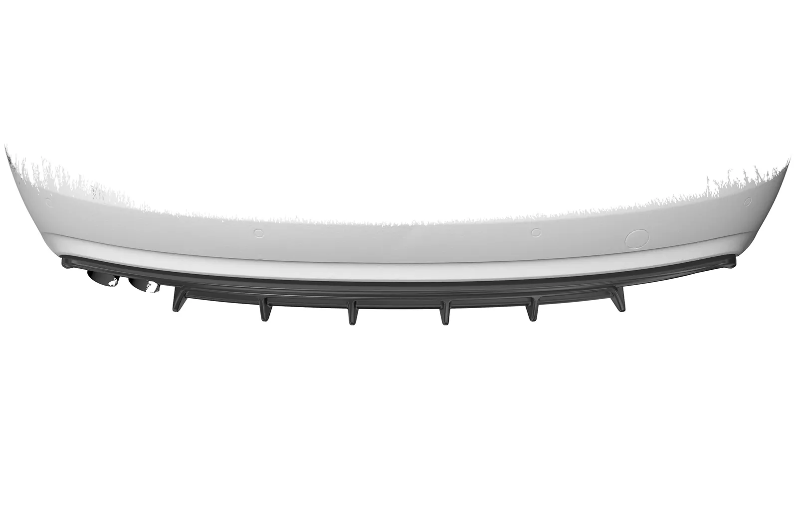 Heckansatz für Audi A4 B8 (Typ 8K) HA418 Schwarz Strukturiert