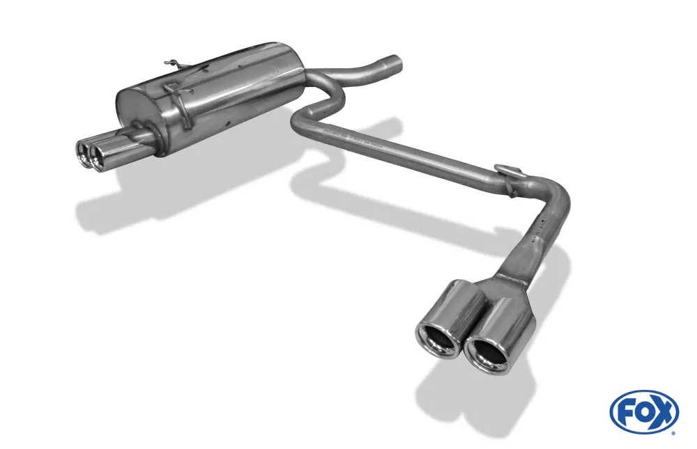 BMW E46 320/ 323/ 328  Endschalldämpfer Ausgang rechts/links einflutig auf original MSD - 2x76 Typ 13 rechts/links
