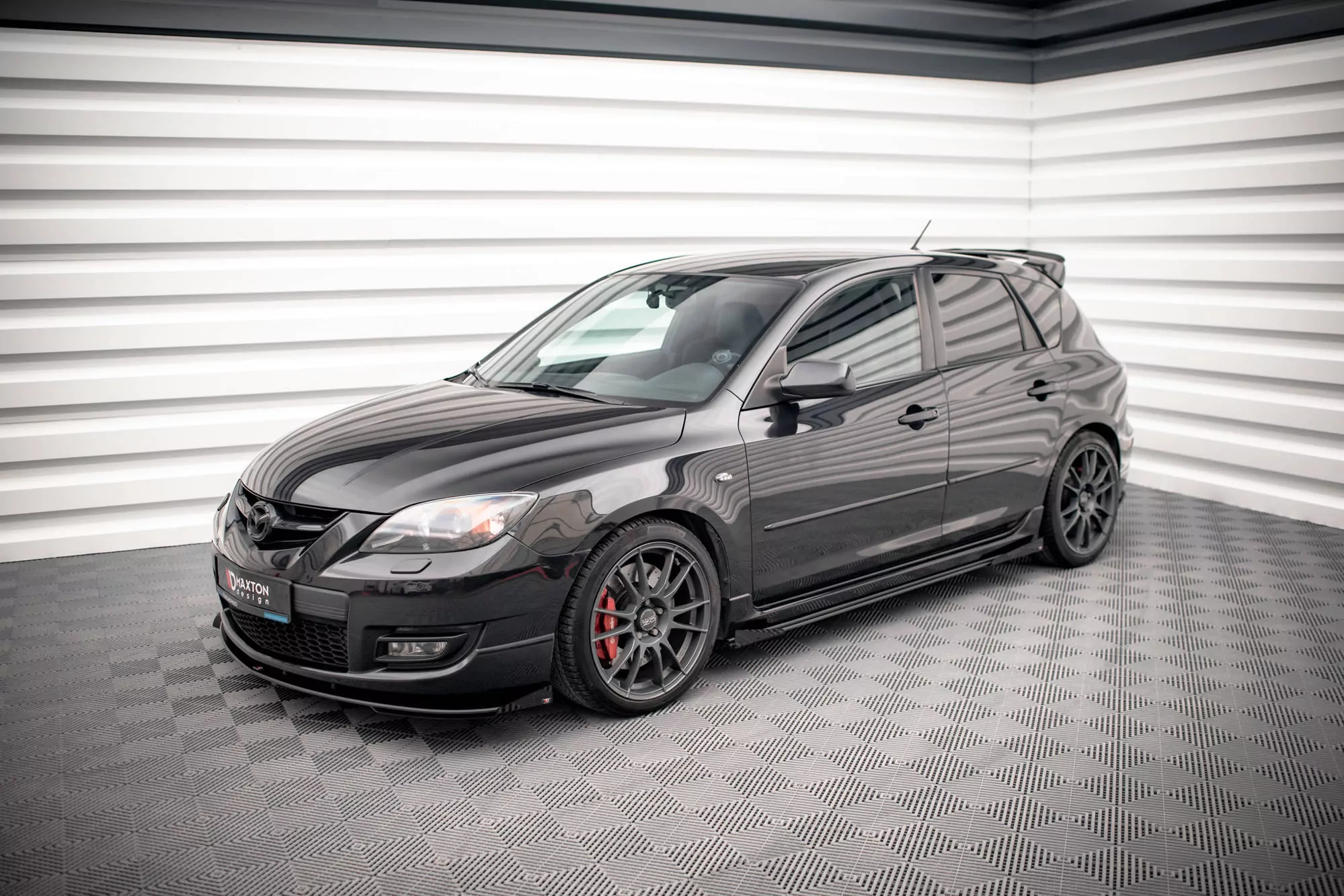 Seitenschweller Flaps Für Mazda 3 MPS Mk1 Schwarz Hochglanz