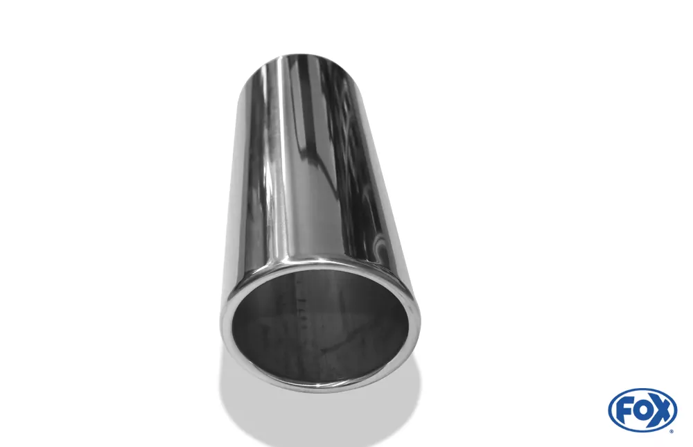 Anschweißendrohr Typ 16  Ø 100 mm / Länge: 300 mm  - rund / eingerollt / 15° abgeschrägt / ohne Absorber