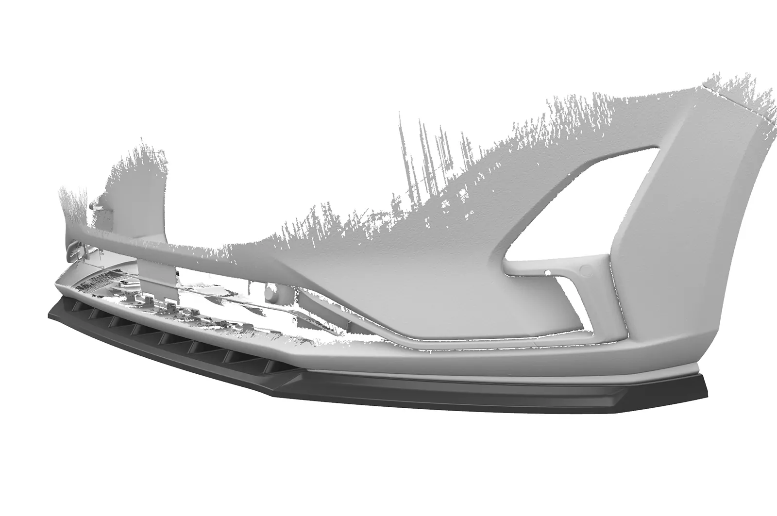 Cup-Spoilerlippe mit ABE für Ford Focus MK4 Turnier CSL606 Schwarz Strukturiert