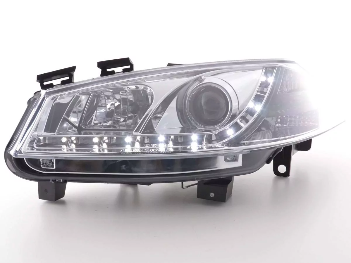 Scheinwerfer Set Daylight LED TFL-Optik Renault Megane 2 3/5-trg. Bj. 03-02/06 chrom
