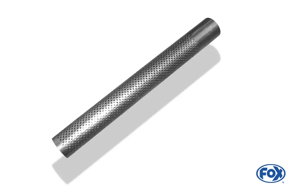 Perforiertes Rohr Variante 1 - Ø100mm - Länge: 450mm Mit ausgestanzten Löchern Ø3mm - ca. 100mm sind nicht perforiert - Material: 1:4512