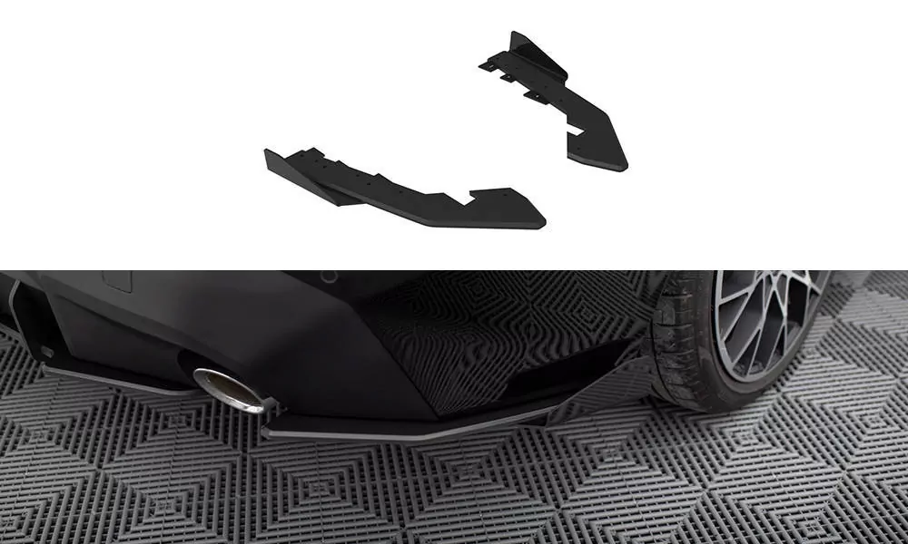 Street Pro Heck Ansatz Flaps Diffusor +Flaps Für BMW 2 Coupe G42 Schwarz Hochglanz