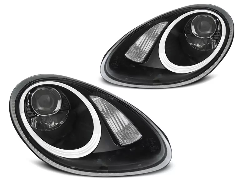 XENON HEADLIGHTS BLACK fits PORSCHE BOXSTER / CAYMAN 987 05-08