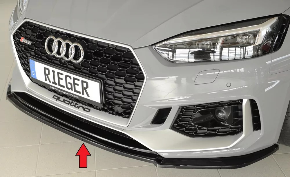Rieger Spoilerschwert für Audi RS5 (B9/F5) - Coupe 03.17-02.20 (bis Facelift) schwarz glanz