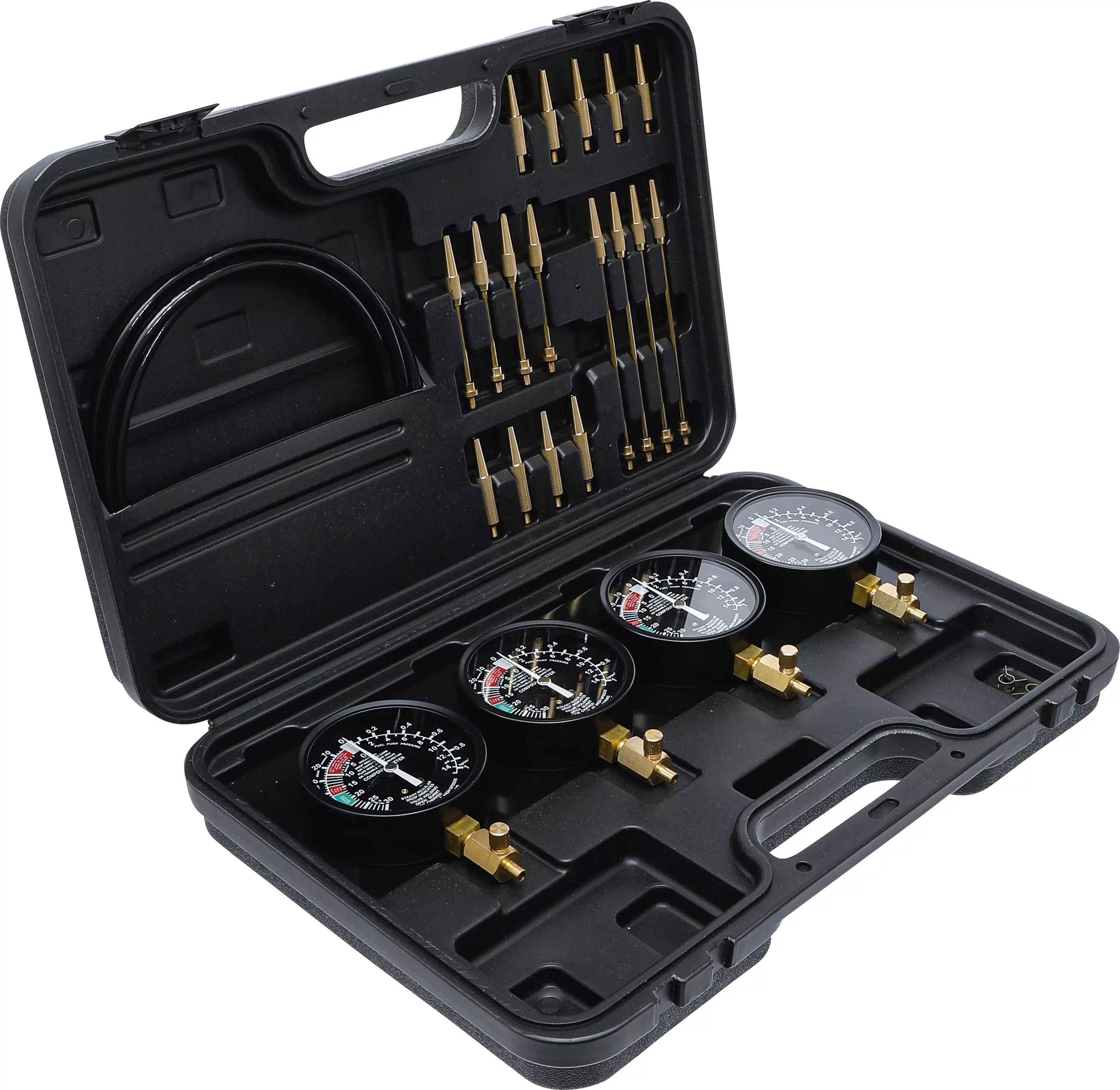 Synchron-Vergaser-Testgerät | mit 4 Synchronuhren | 26-tlg.