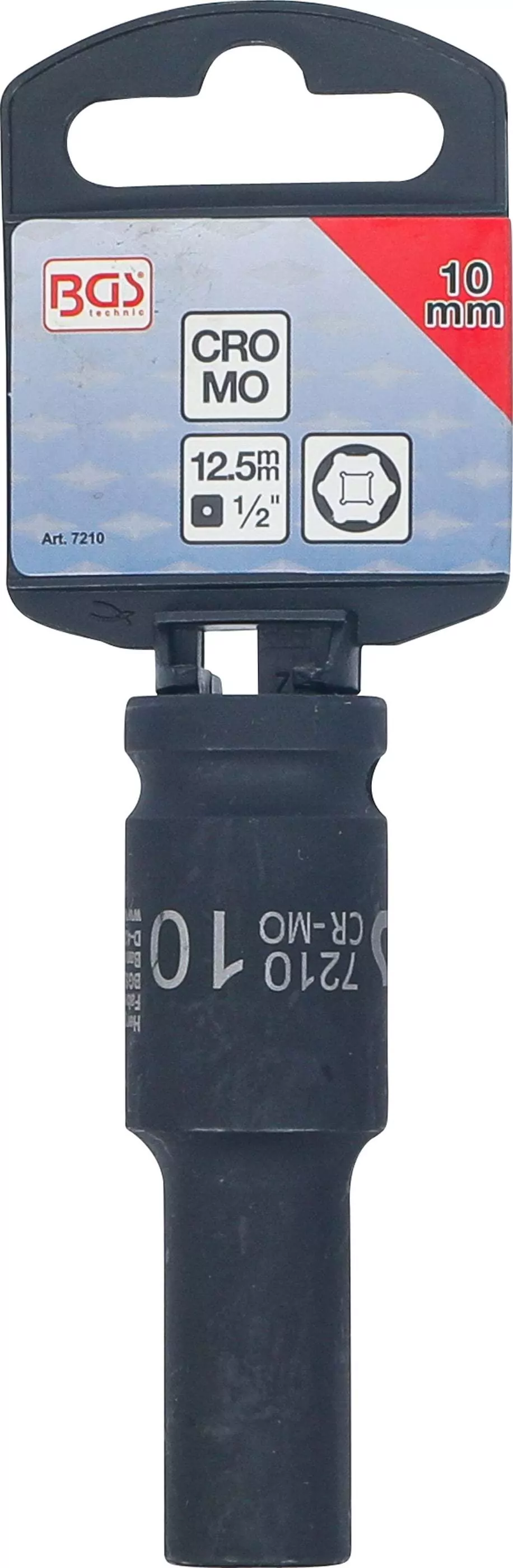 Kraft-Steckschlüssel-Einsatz Sechskant, tief | Antrieb Innenvierkant 12,5 mm (1/2") | SW 10 mm