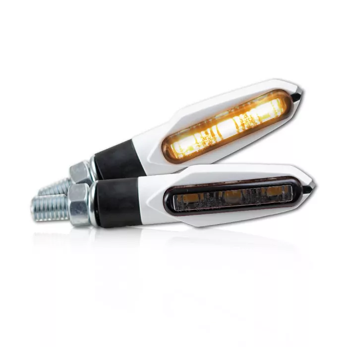 Smd-blinker "slight", Weiss, Blinkfunktion V+ H, Getönt, M8, L51 X B14 X H21 Mm, E-geprüft