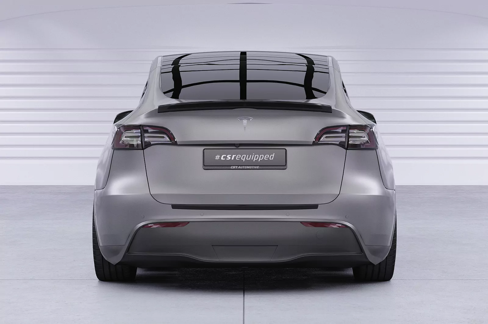 Heckflügel mit ABE für Tesla Model Y HF878 Schwarz Strukturiert