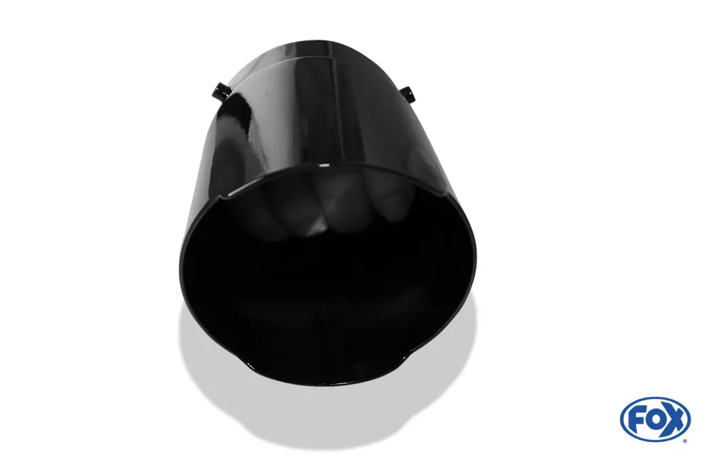 Cover black - 80mm  Endrohrhülle mit Madenschrauben für Endrohr Ø70 - Länge: 150mm