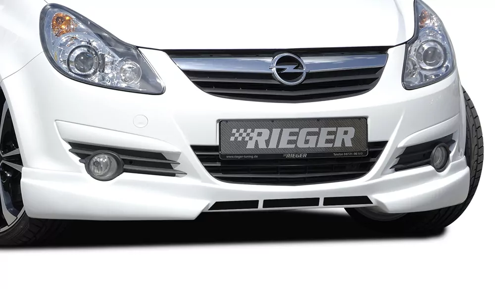 Rieger Spoilerlippe für Opel Corsa D - 3-tür. 07.06-12.10 (bis Facelift) carbon optik