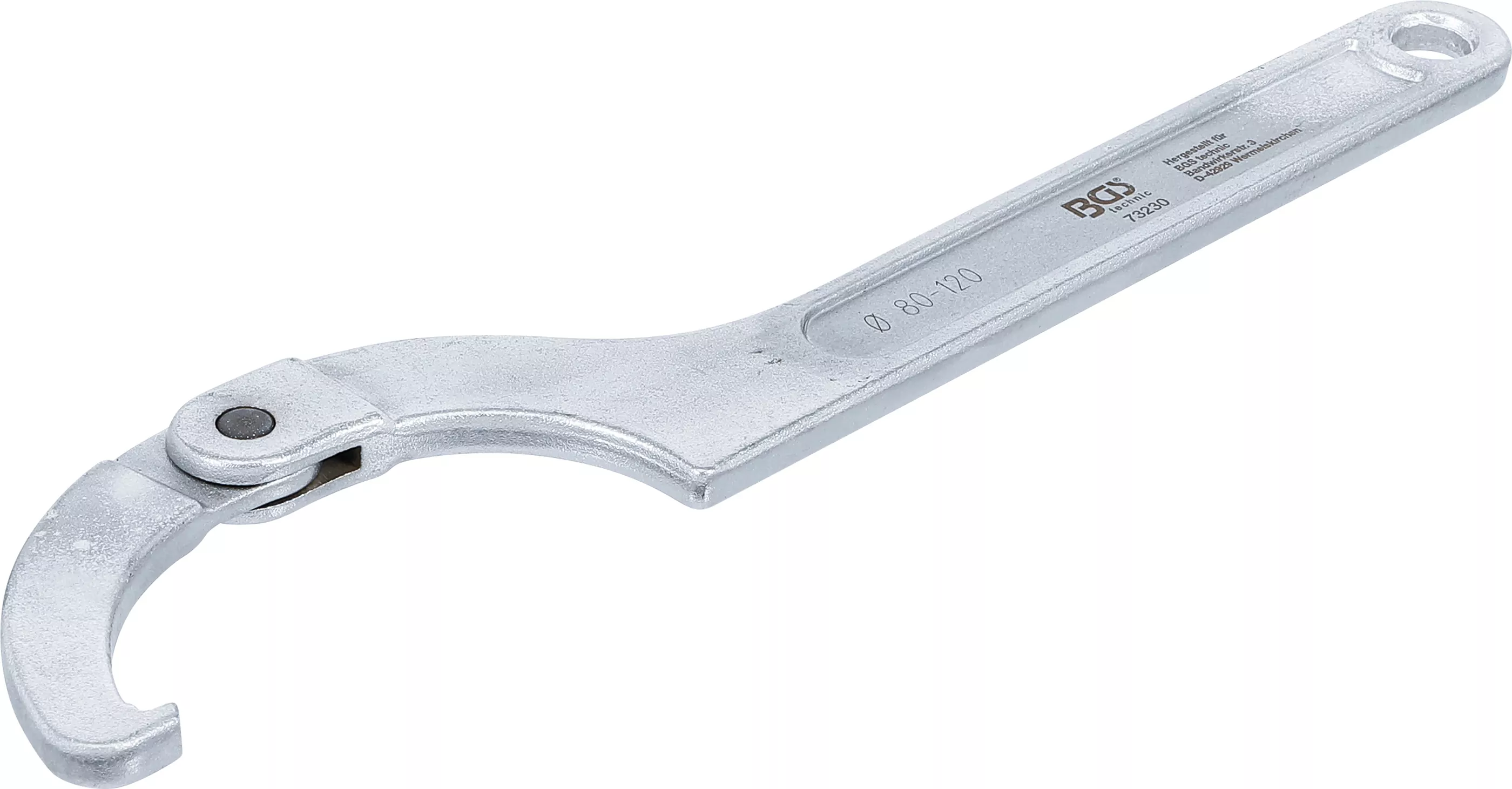 Gelenk-Hakenschlüssel mit Nase | 80 - 120 mm
