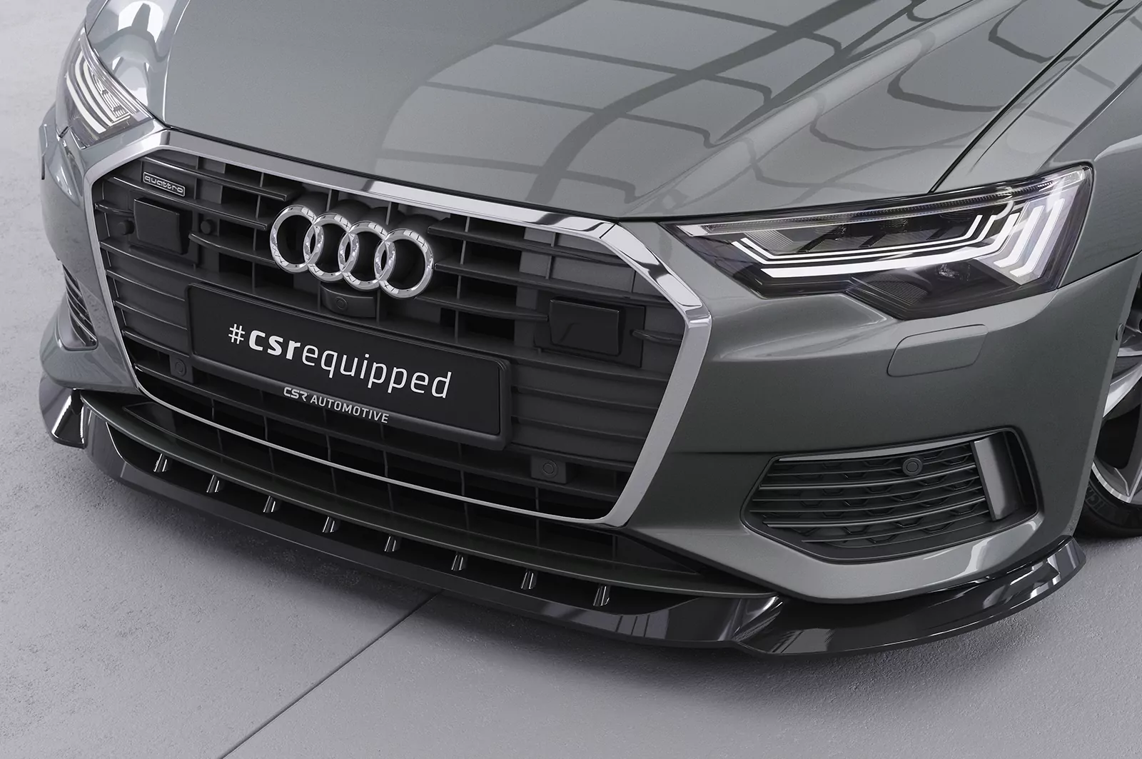 Cup-Spoilerlippe mit ABE für Audi A6 C8 (Typ 4K/F2) CSL543 Schwarz Strukturiert