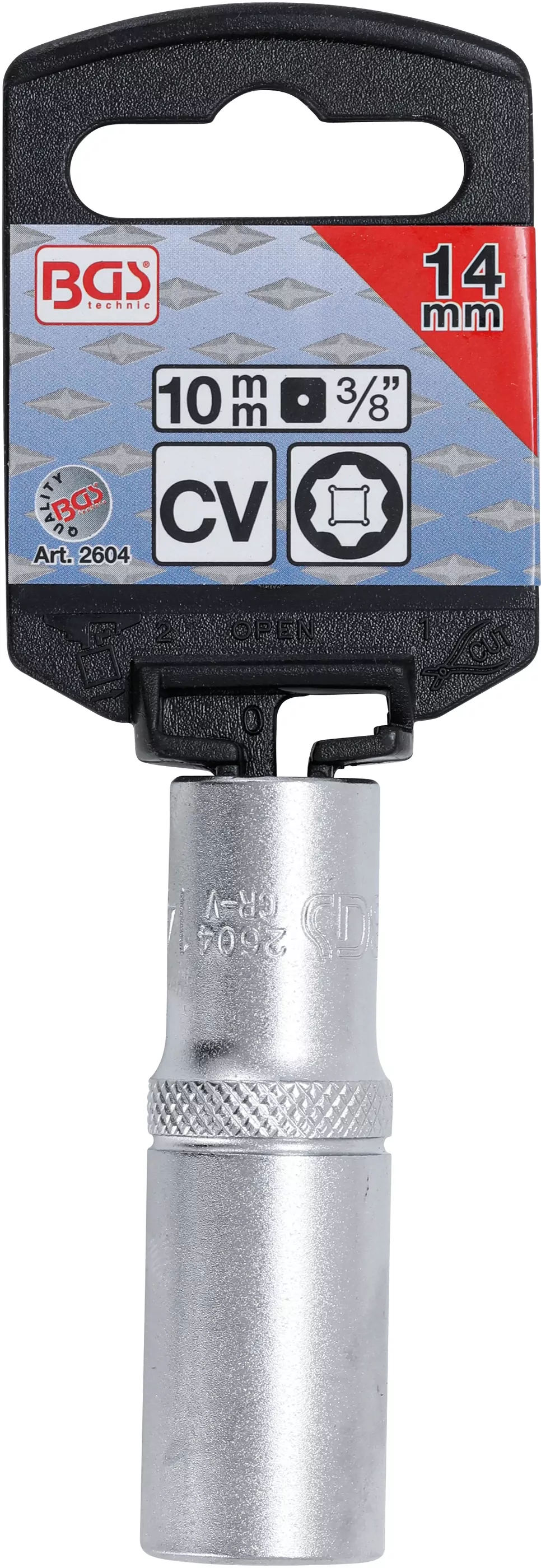 Steckschlüssel-Einsatz Super Lock, tief | Antrieb Innenvierkant 10 mm (3/8") | SW 14 mm