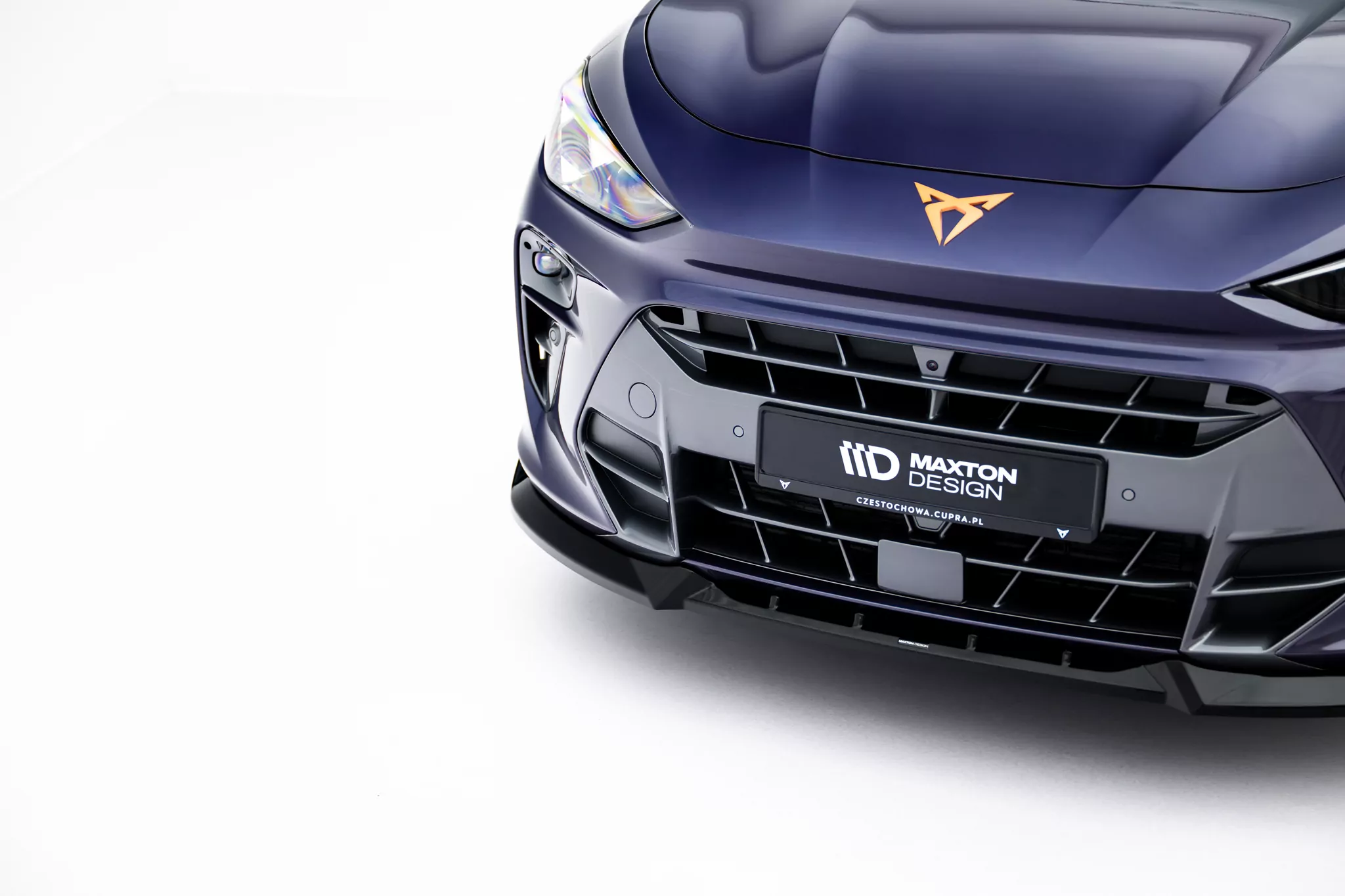 Front Ansatz V.1 Für Cupra Terramar Mk1 Schwarz Hochglanz