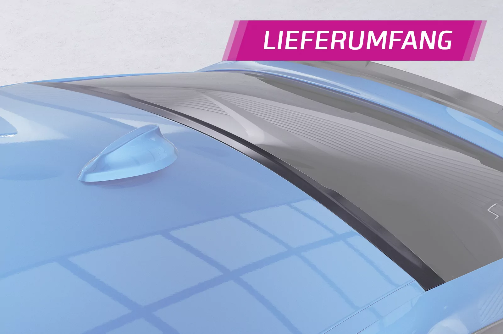 Heckscheibenblende für BMW 4er F36 Gran Coupe HSB114 Schwarz Strukturiert