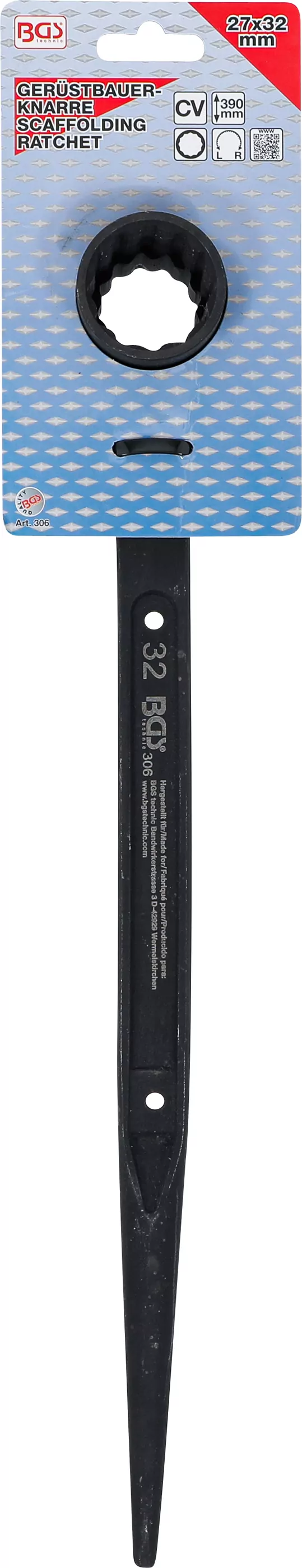 Gerüstbauer-Knarre | SW 27 x 32 mm