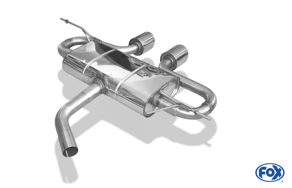 VW Golf V  Endschalldämpfer Ausgang mittig R32-Design - 2x100 Typ 17 mittig