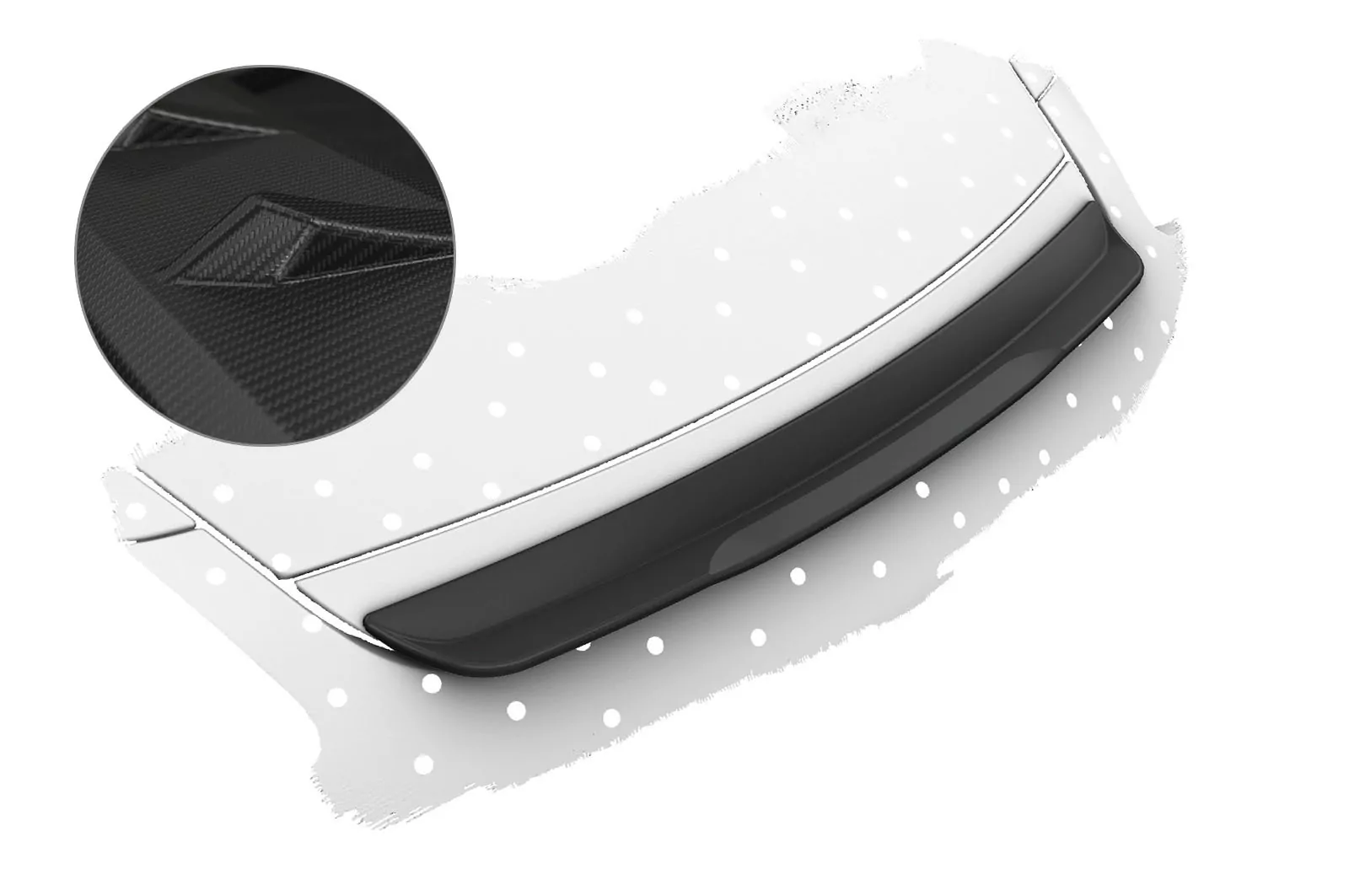 Heckflügel mit ABE für Porsche Boxster 987 HF741-M Carbon Look (matt)