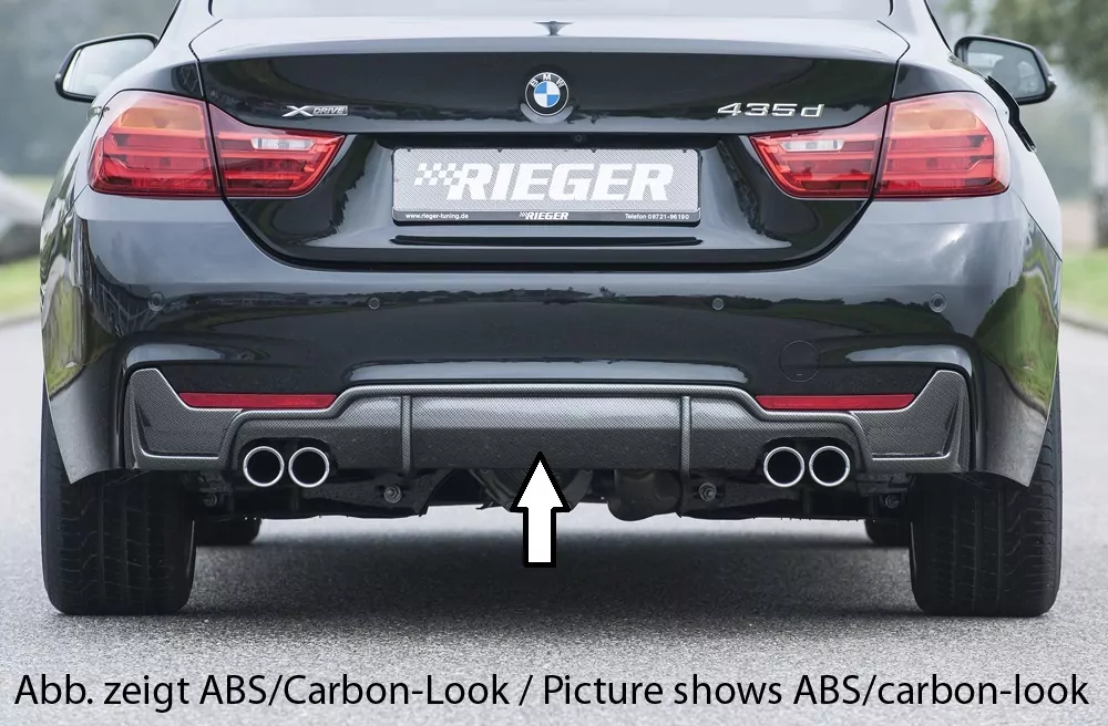 Rieger Heckeinsatz für BMW 4er F32  (3C) | Coupé (3-tür.) 07.15- (ab Facelift) LCI nur für M-Paket-Heckschürze