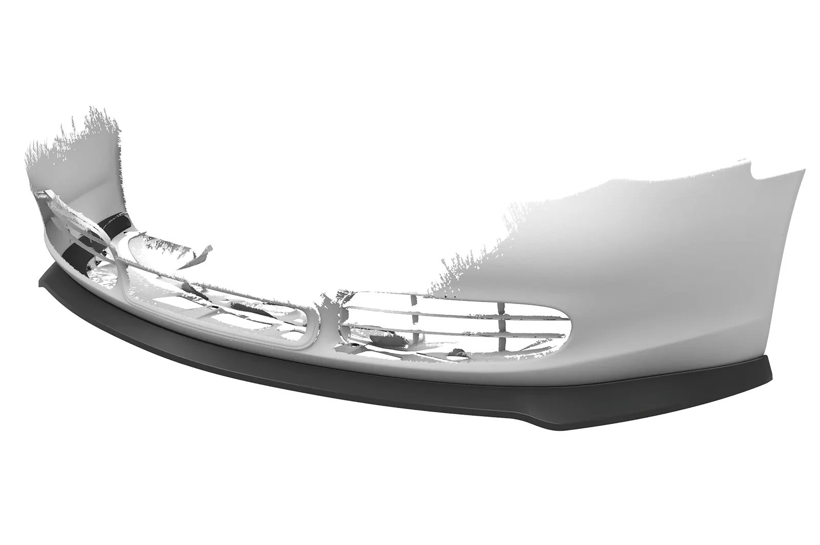Cup-Spoilerlippe mit ABE für Porsche 986 Boxster CSL600 Schwarz Strukturiert