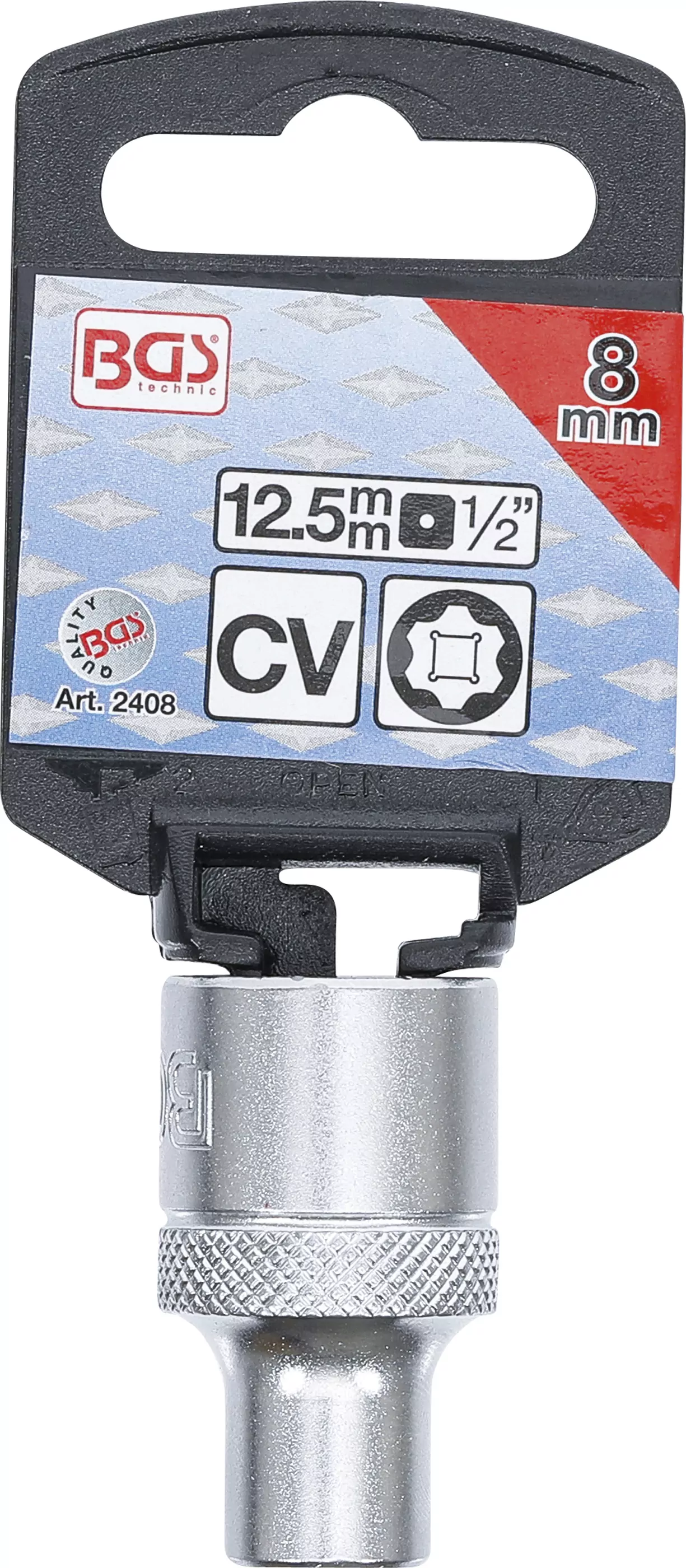 Steckschlüssel-Einsatz Super Lock | Antrieb Innenvierkant 12,5 mm (1/2") | SW 8 mm