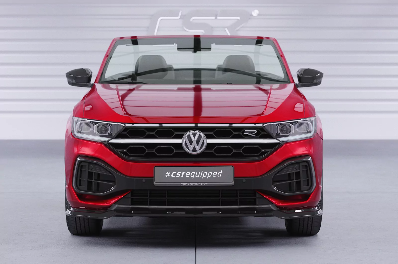 Cup-Spoilerlippe mit ABE für VW T-Roc (A1) R-Line CSL851 Schwarz Strukturiert