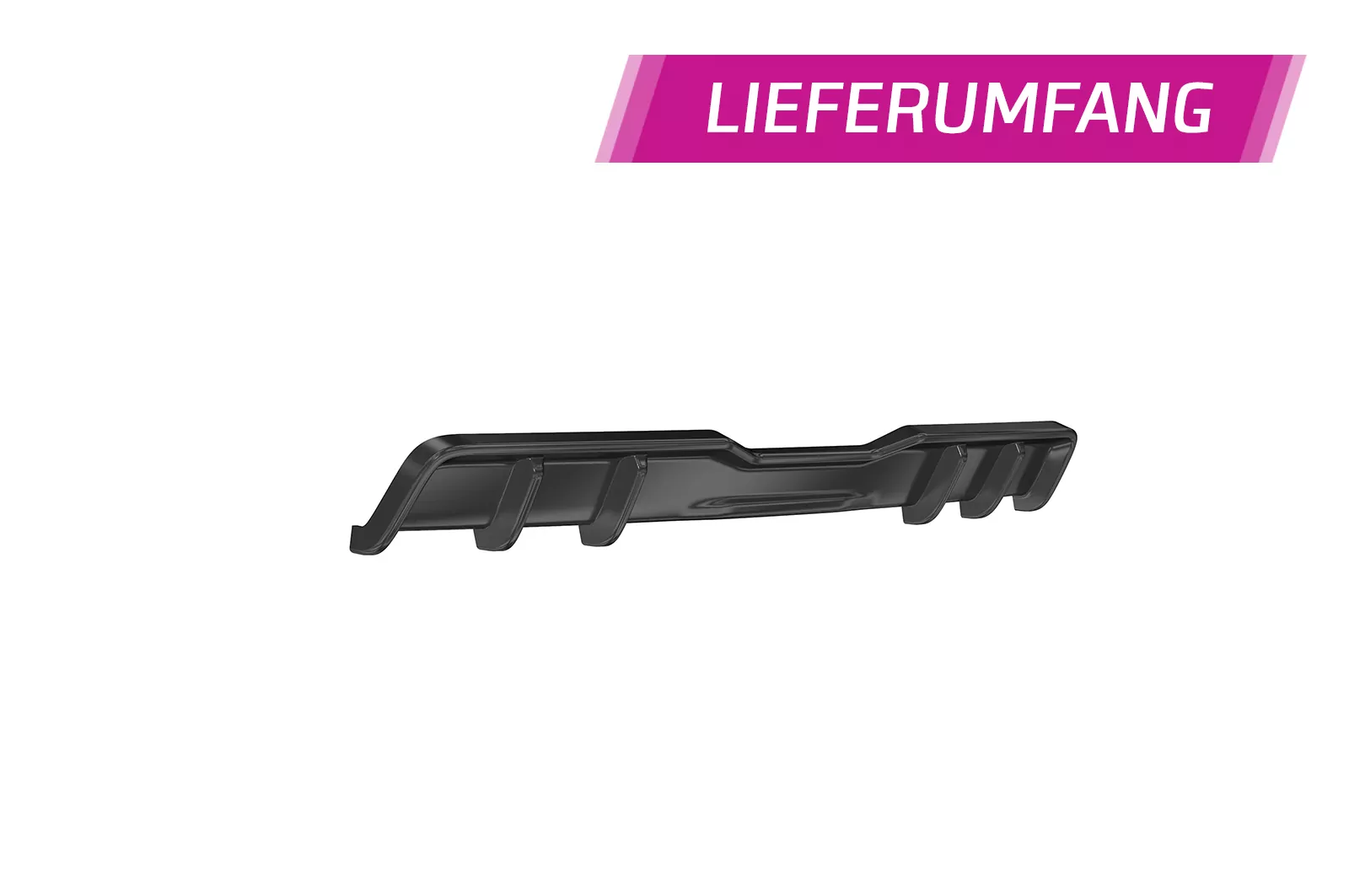 Heckansatz für BMW 1er F20 / F21 HA433 Schwarz Strukturiert