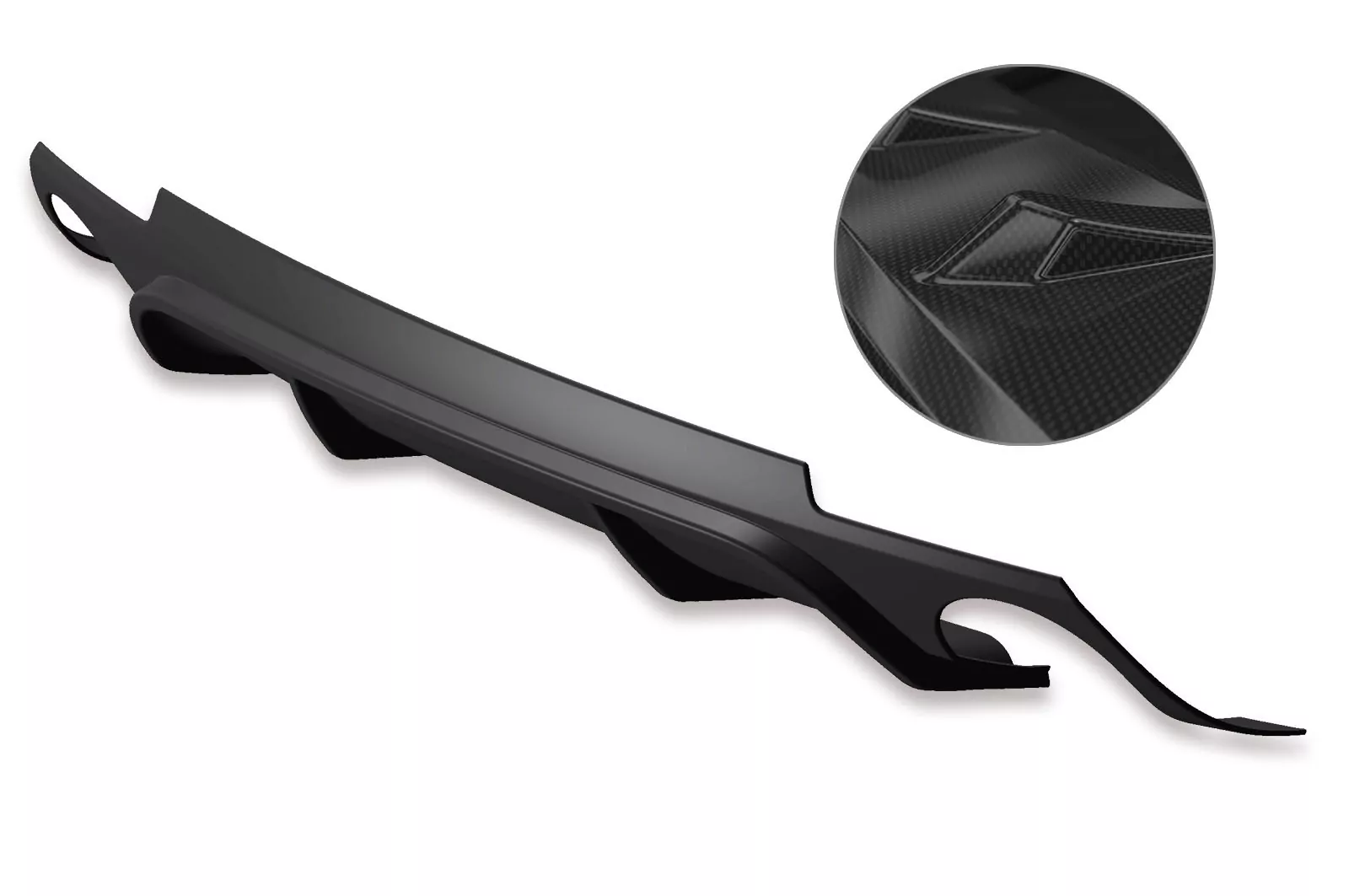 Heckansatz für VW Scirocco 3 R HA247-C Carbon Look Hochglanz