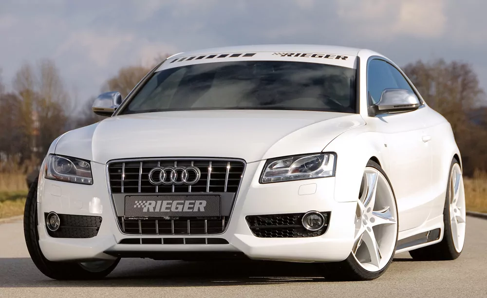 Rieger Spoilerlippe für Audi A5 (B8/B81) - Cabrio 06.07-07.11 (bis Facelift) carbon optik
