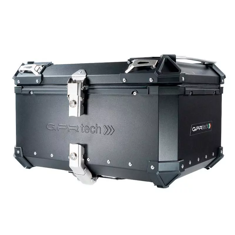 Topcase GPR TECH kompatibel mit Zontes 350 T2 ADV 2022/2023 e5 TOPCASE ALPI-TECH 55 LT SCHWARZ Topcase aus Aluminium, schwarze F