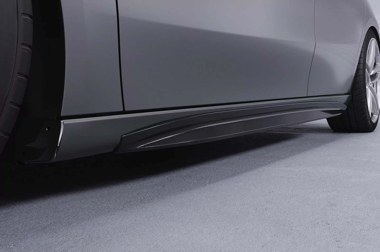 Seitenschweller für Mercedes Benz A-Klasse (W177) SS527 Schwarz Strukturiert