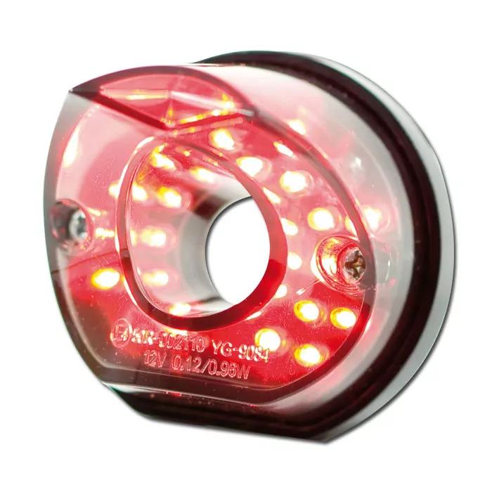 LED-Rücklicht "Pipe" | schwarz | ohne KZB | getönt Maße: B 54 x H 42 mm | E-geprüft