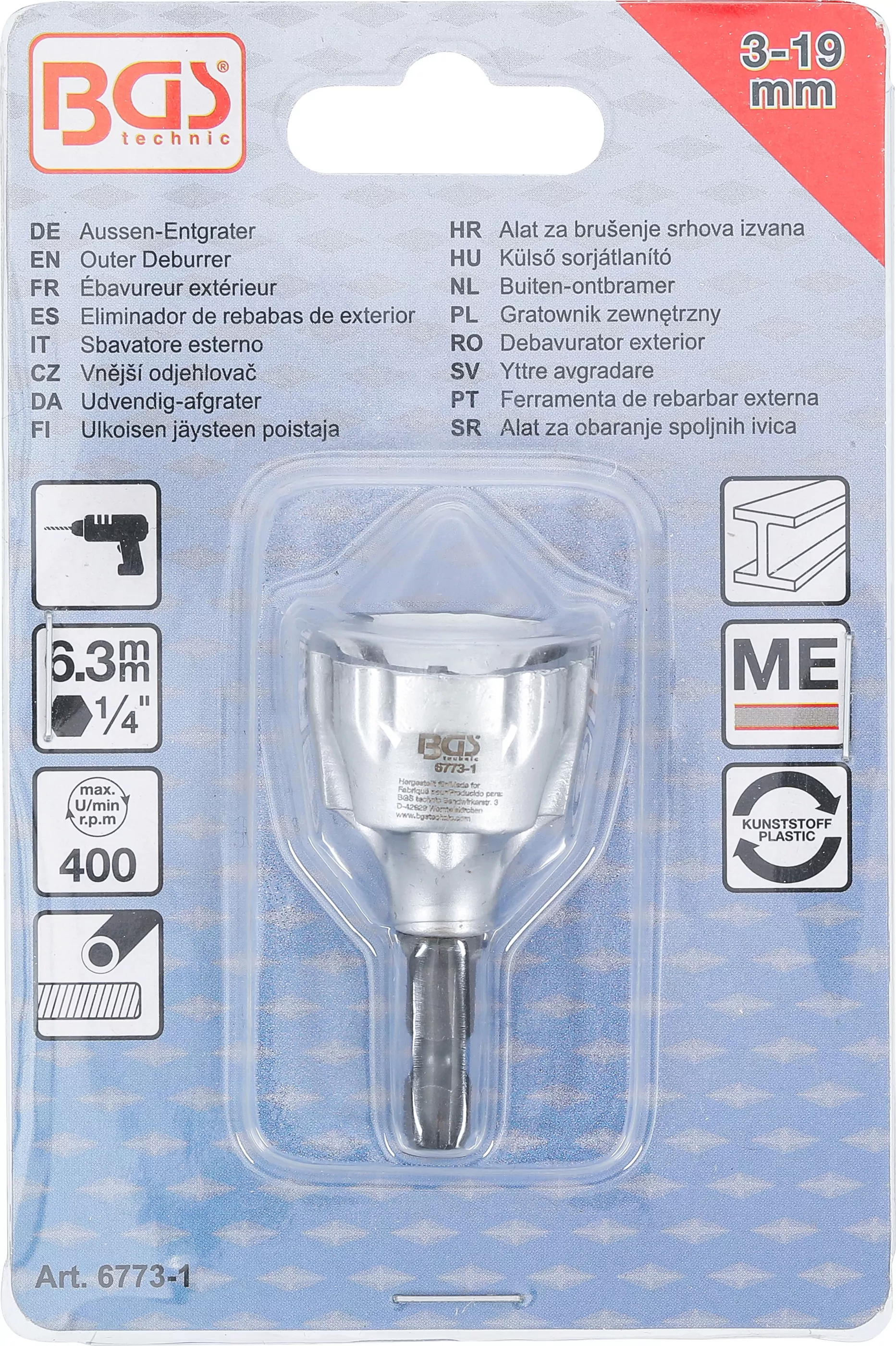 Aussen-Entgrater | für Ø 3 - 19 mm