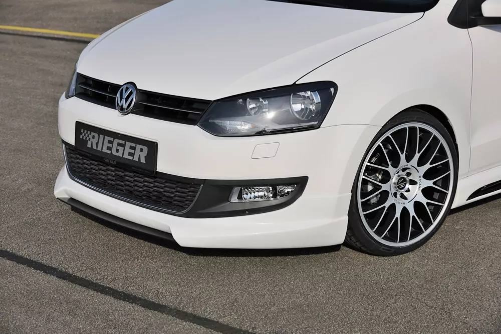 Rieger Spoilerlippe für VW Polo 6 (6R) - 5-tür. 04.09-01.14 (bis Facelift) carbon optik
