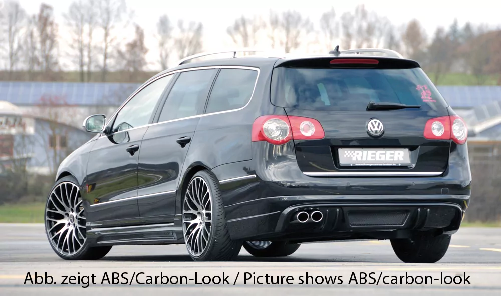 Rieger Heckschürzenansatz für VW Passat (3C) - Variant 03.05-07.10 (bis Facelift) carbon optik