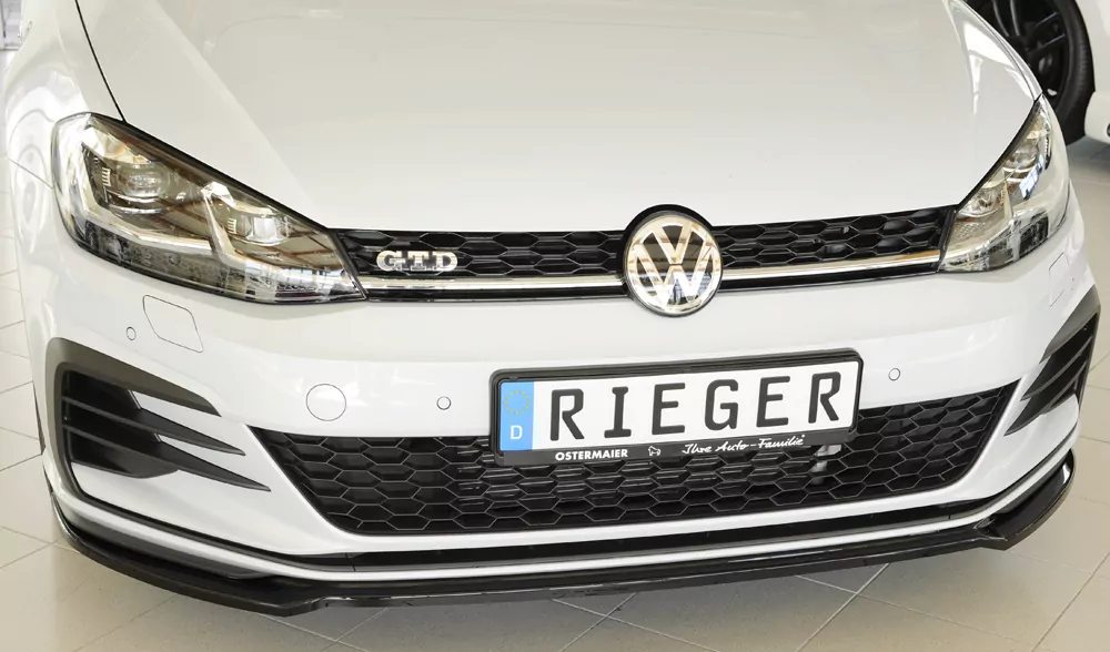 Rieger Spoilerschwert nur für GTI / GTD / GTE für VW Golf 7 GTI | 3-tür. 02.17- (ab Facelift) für orig. Frontschürze