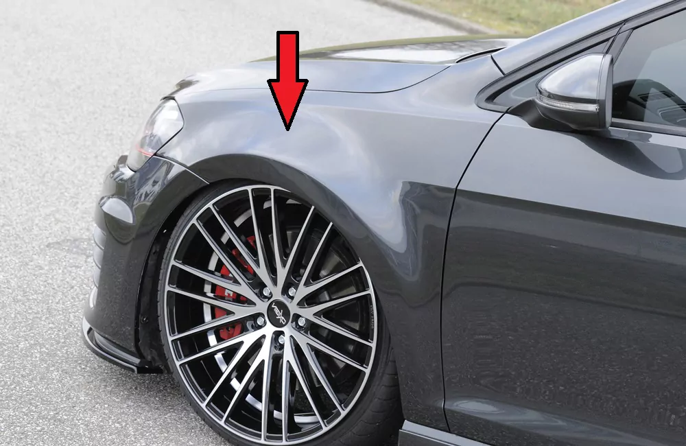 Rieger Kotflügel für extreme Tieferlegung für VW Golf 7 R-Line 5-tür. 10.12-12.16 (bis Facelift)
