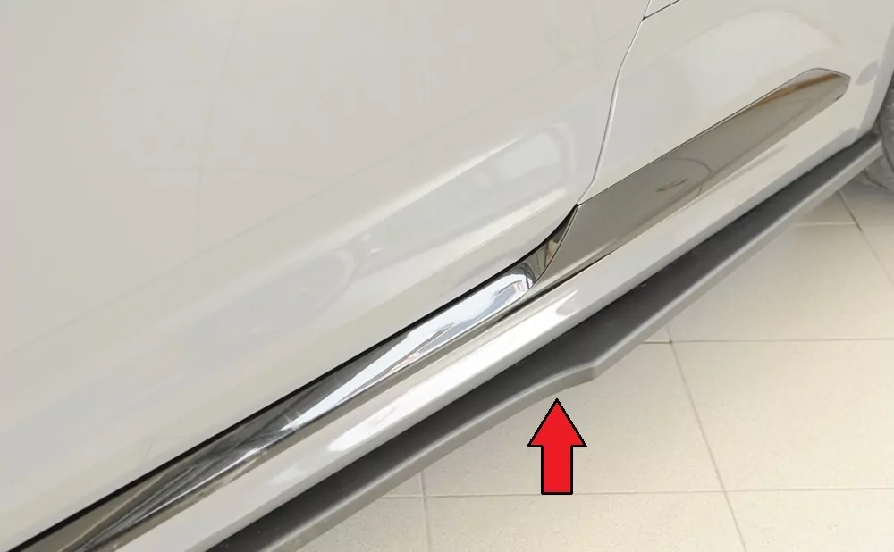 Rieger Seitenschweller links ansatz matt schwarz für Audi RS5 (B9/F5) Coupe 03.17-02.20 (bis Facelift)