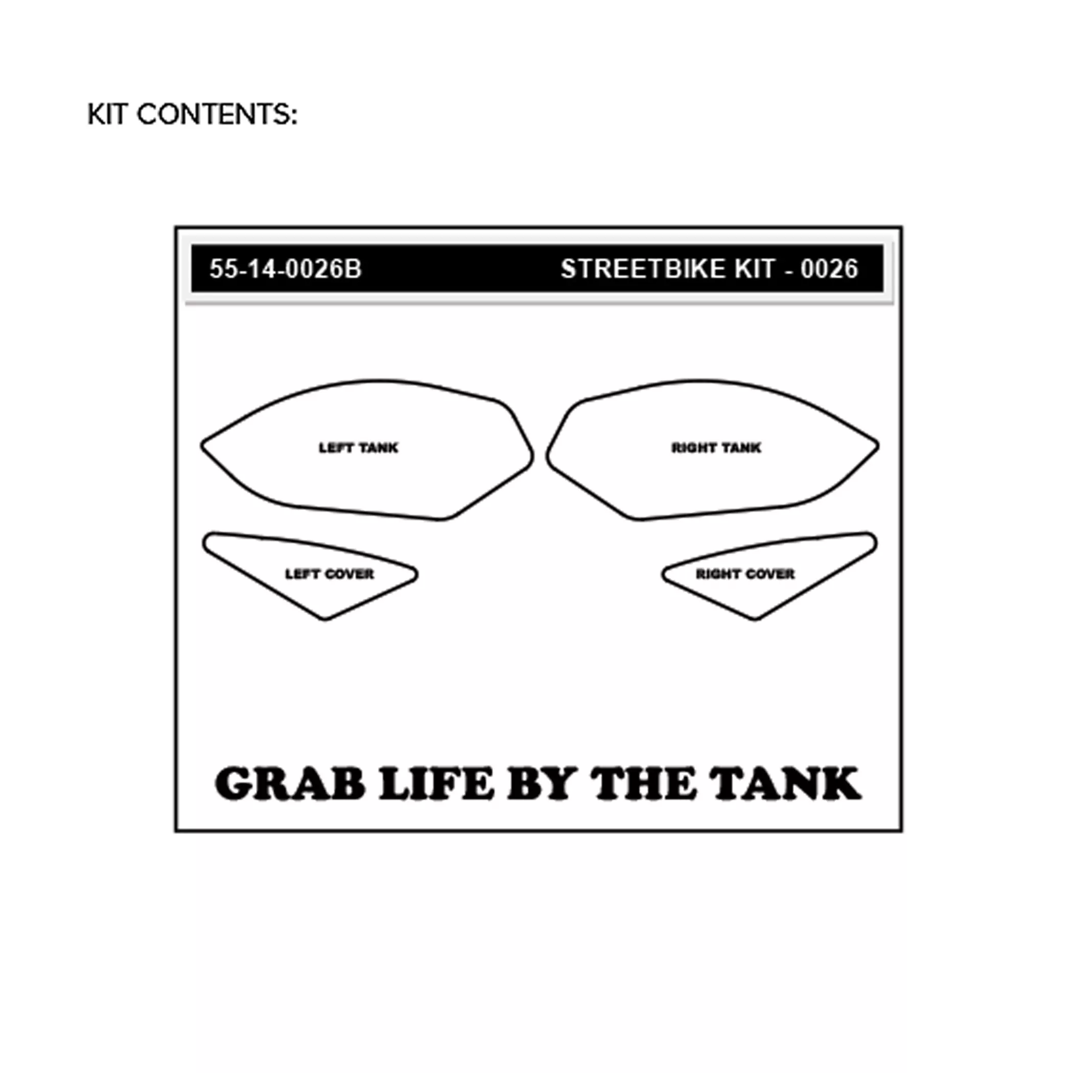 Stompgrip Traction Pad Icon für Honda CB500 F 13-15 Schwarz