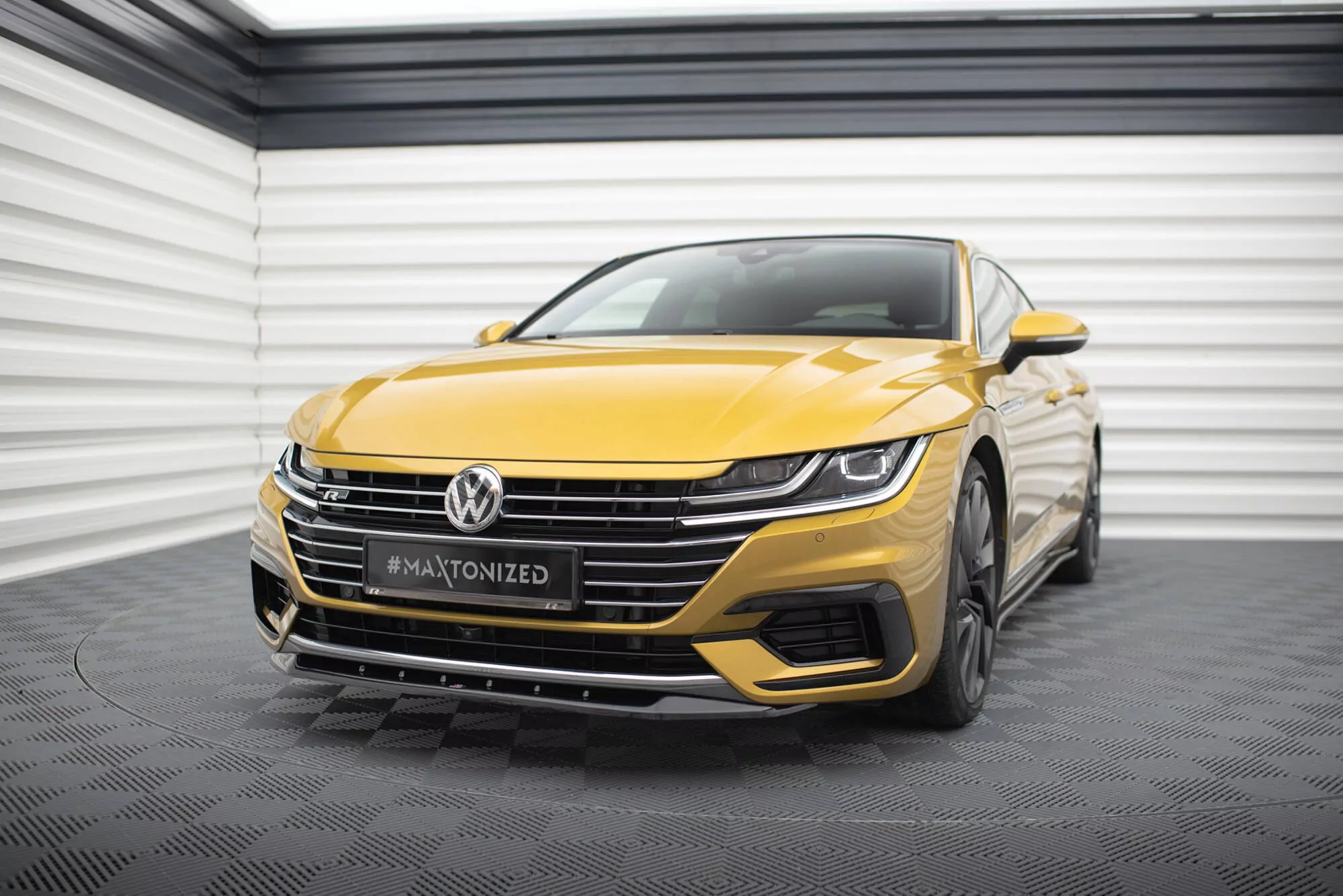 Front Ansatz Passend Für V.2 Passend Für VW ARTEON Schwarz Hochglanz Schwarz Hochglanz