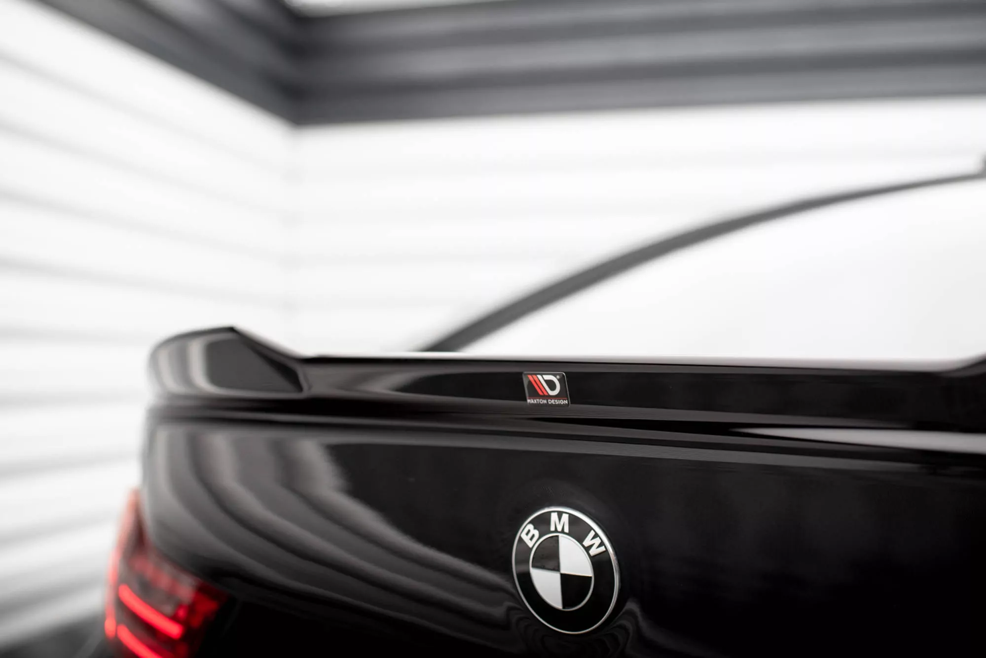 Spoiler CAP Für 3D BMW 4er Gran Coupe Standard / M-Paket F36 / F36 Facelift Schwarz Hochglanz