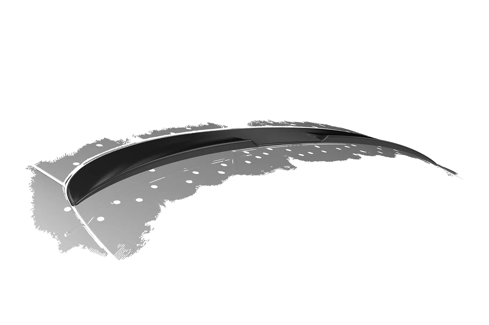 Heckscheibenblende für Mercedes Benz GLC (C253) Coupe HSB093 Schwarz Strukturiert