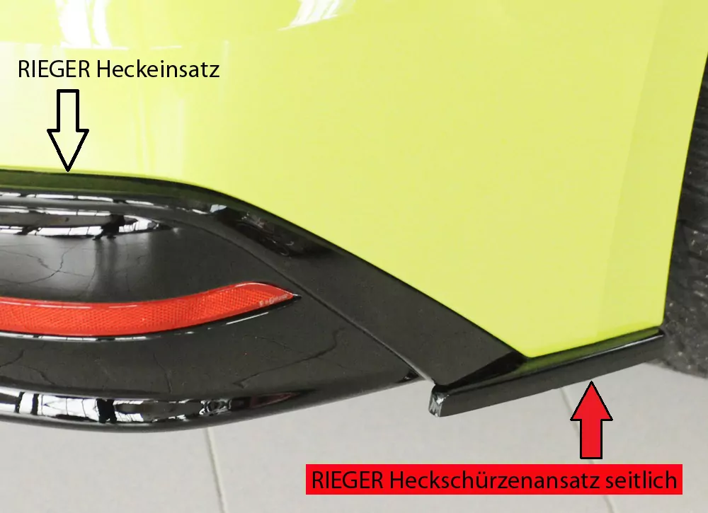 Rieger Heckschürzenansatz seitlich rechts glanz schwarz für Skoda Enyaq iV RS (NY) SUV (5AZ) 07.21-